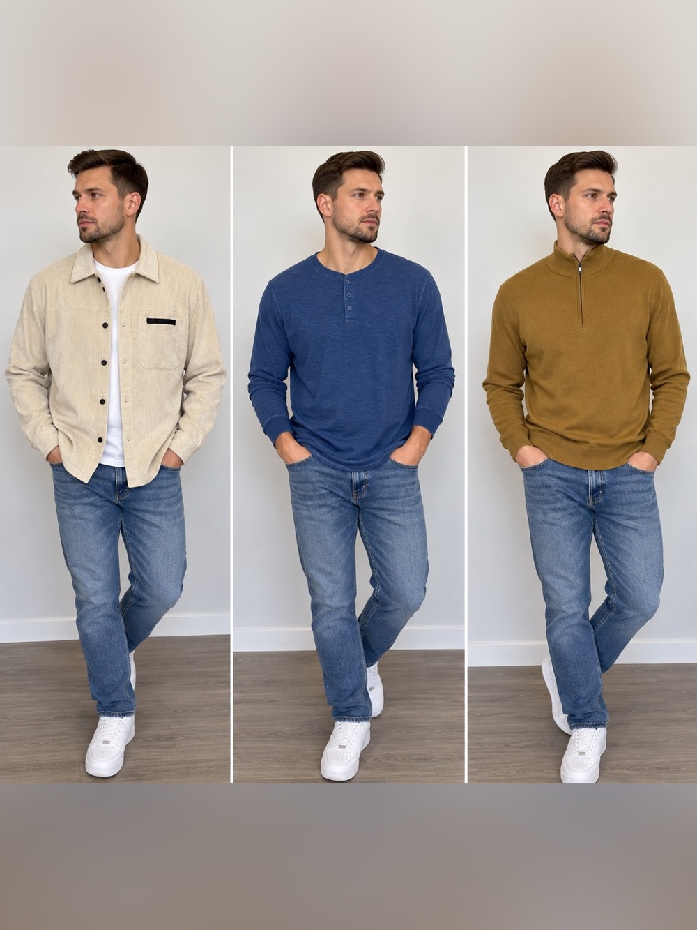 Men’s 3-Piece Sweater & Shirt Set – GAP & EXPRESS, Size L